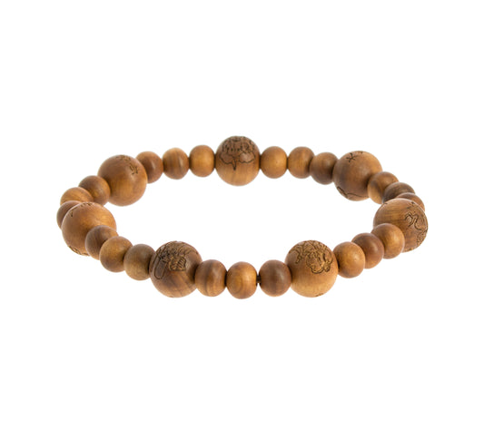 Bracelet-mala Nenju Bonne Fortune Santal