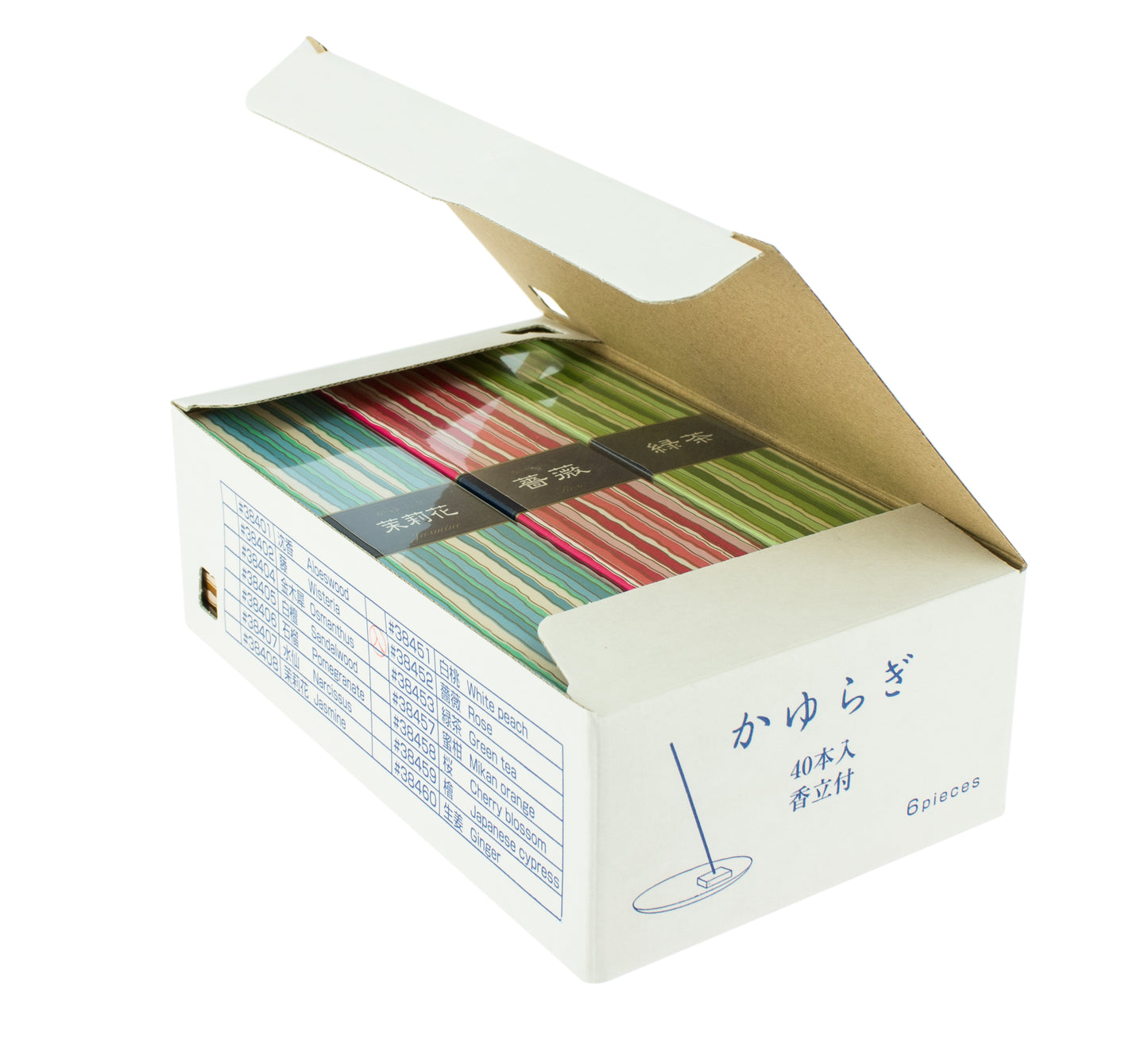 Confezione di incensi Kayuragi - 6 fragranze Best Seller