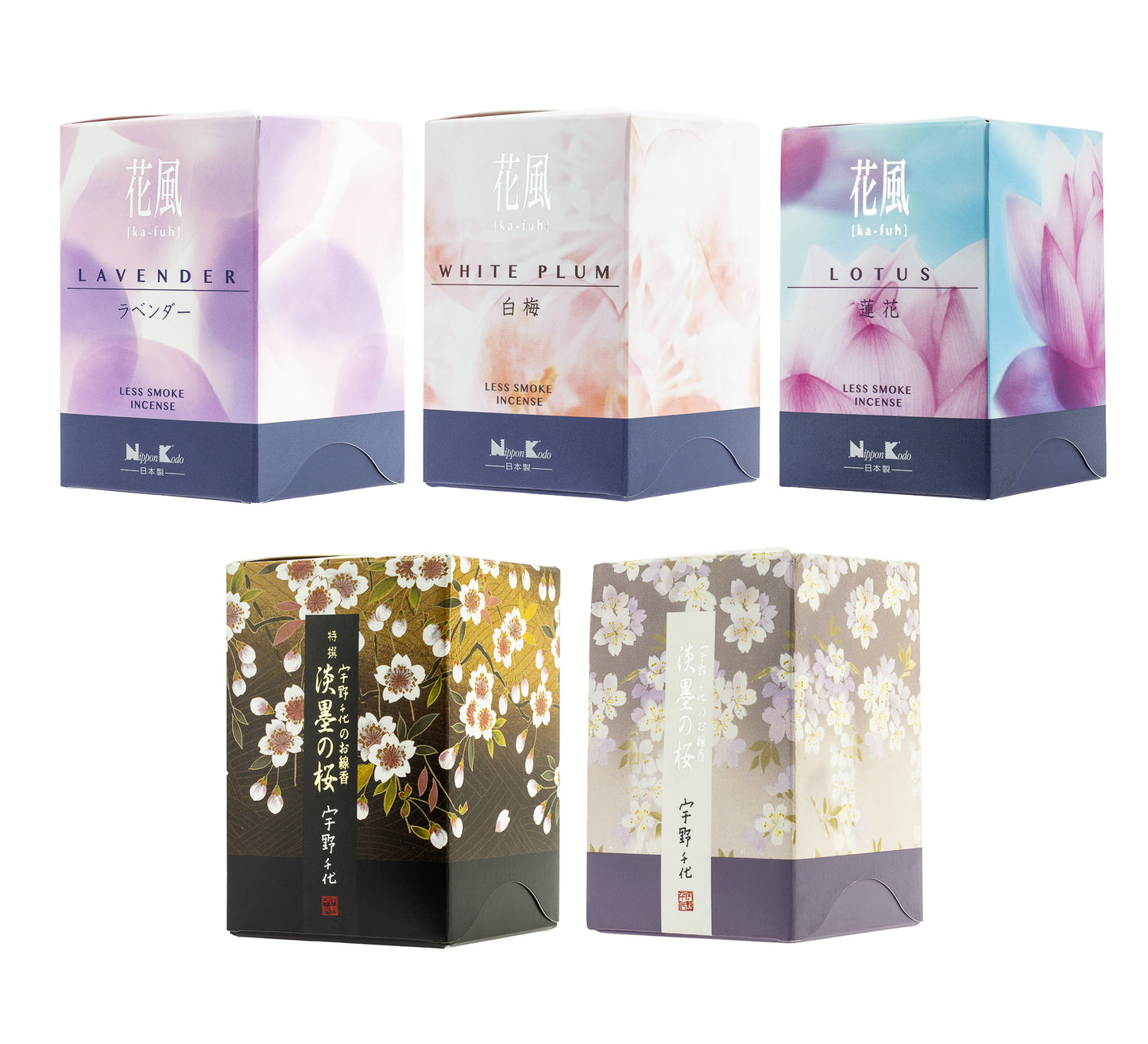 Set 5 Encens Japonais Courts