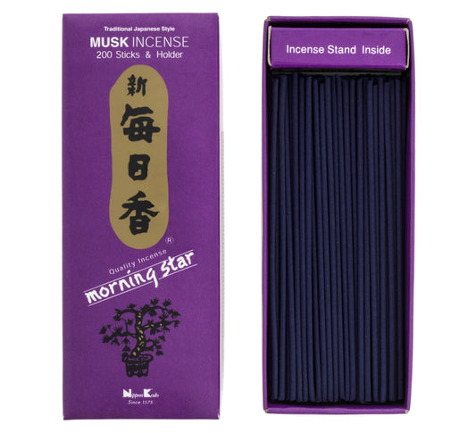 Encens Morning Star Musc 200 bâtonnets