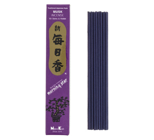 Encens Morning Star Musc 50 bâtonnets