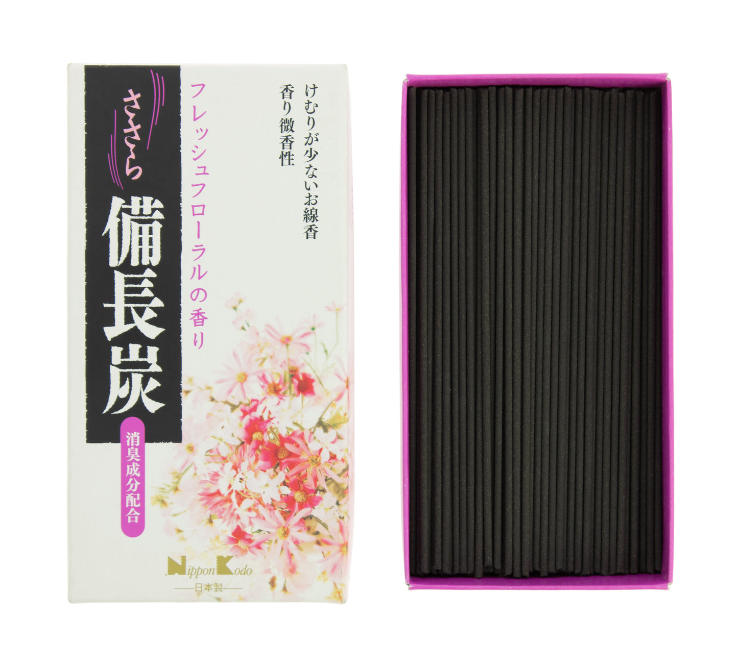 Sasara Binchotan Räucherstäbchen - Fresh Floral, große Schachtel