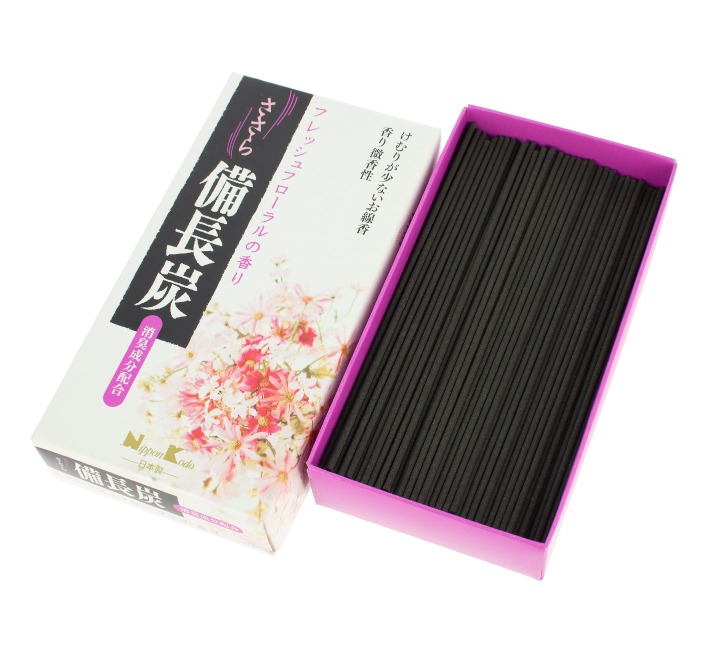 Sasara Binchotan Räucherstäbchen - Fresh Floral, große Schachtel