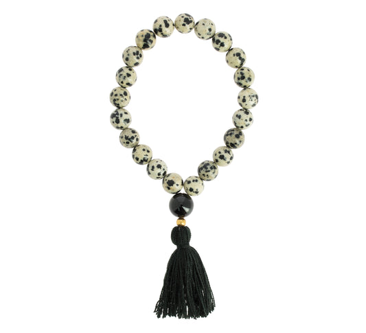Pulsera-mala Jaspe Dálmata