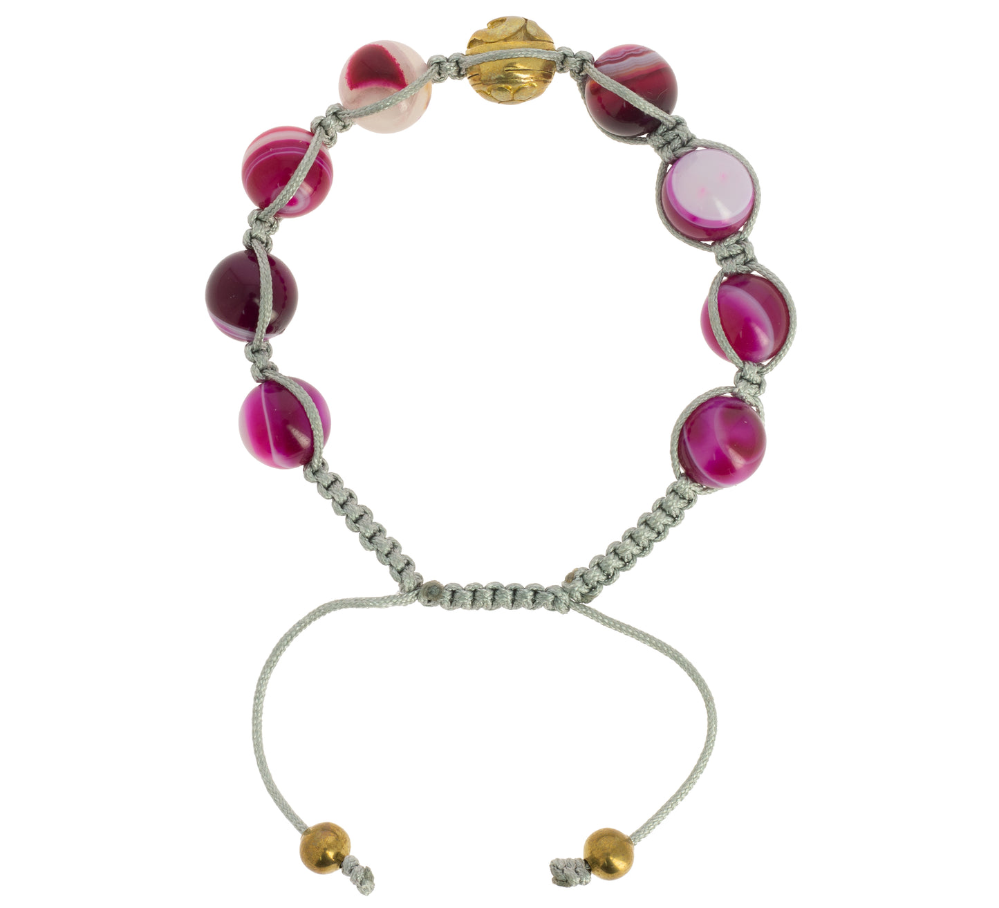 Om Shambala Bracelet - Pink Agate