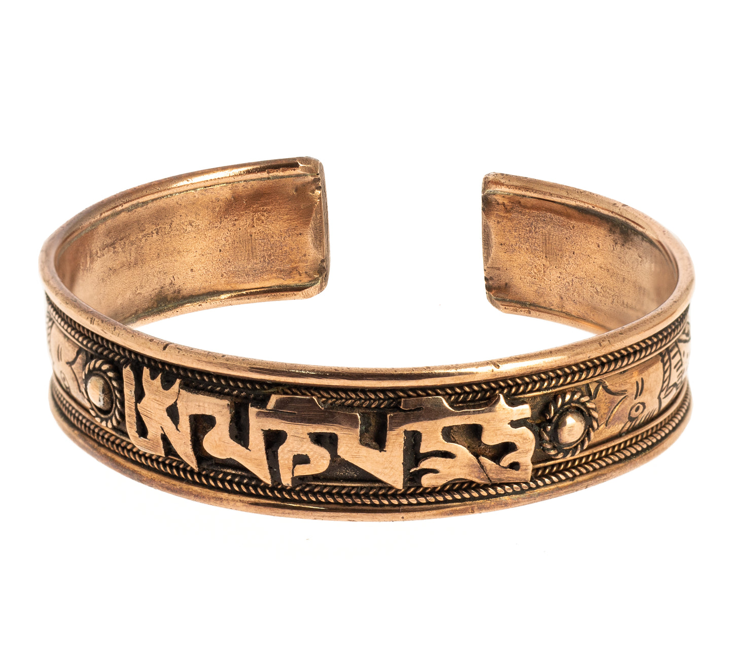 Pulseira de Cobre - Om Mani Padme Hum