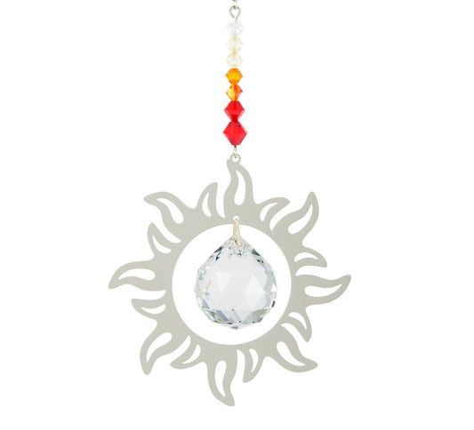 Crystal Radiance Suncatcher - Flaming Sun