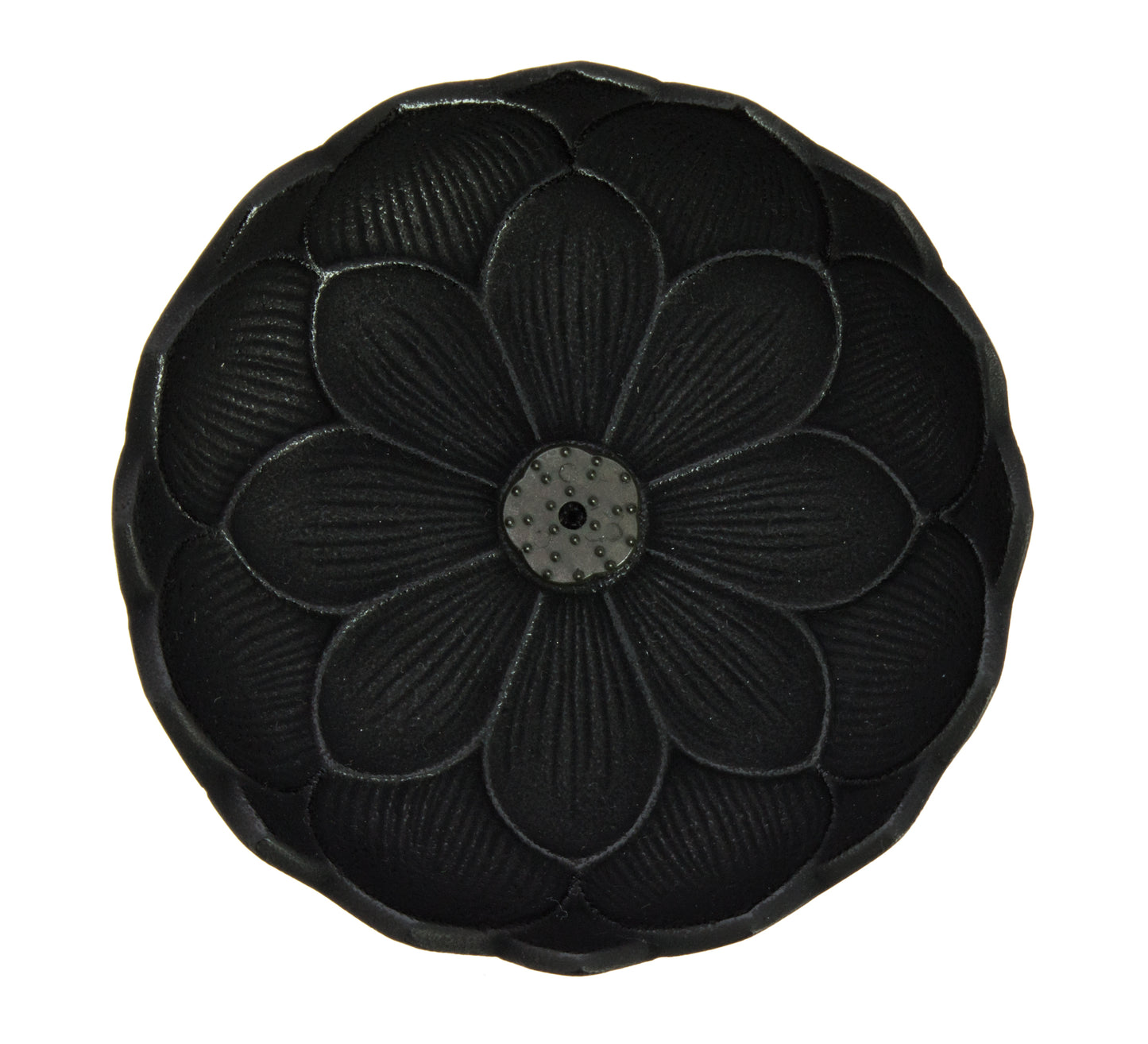 Iwachu Incense Holder - Black Lotus Flower