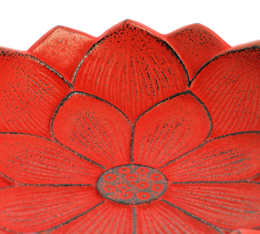 Iwachu Incense Holder - Red Lotus Flower