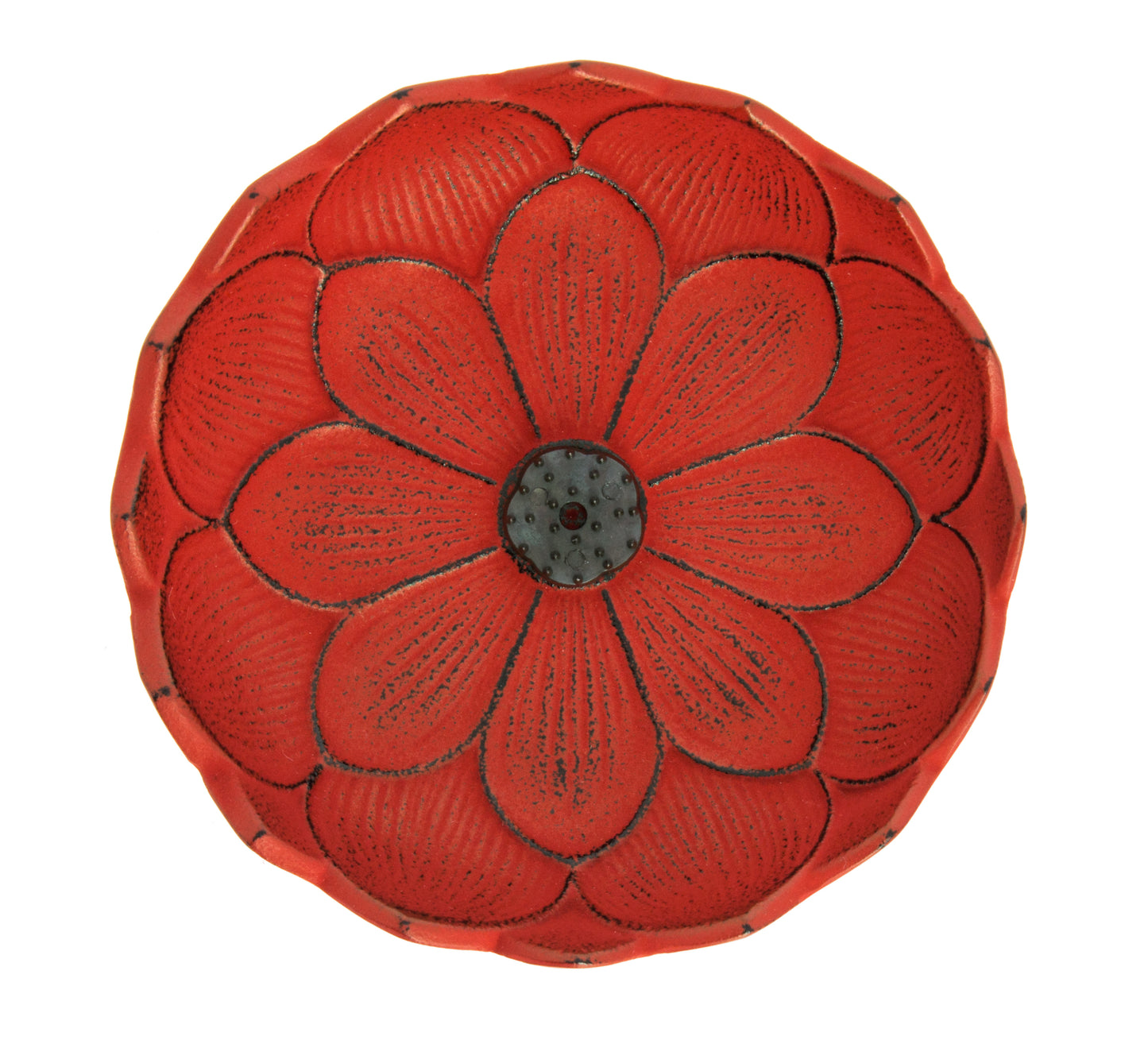 Iwachu Incense Burner - Red Lotus Flower