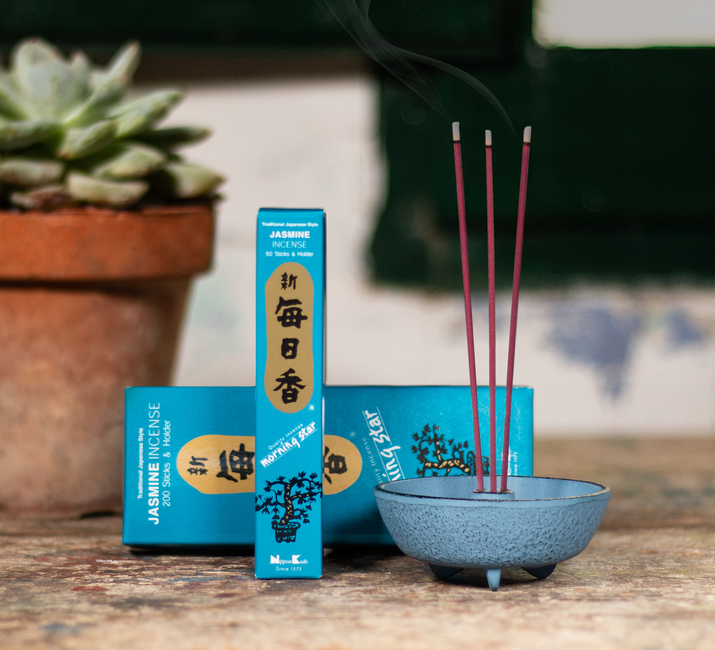 Iwachu Incense Holder - Light Blue Fountain