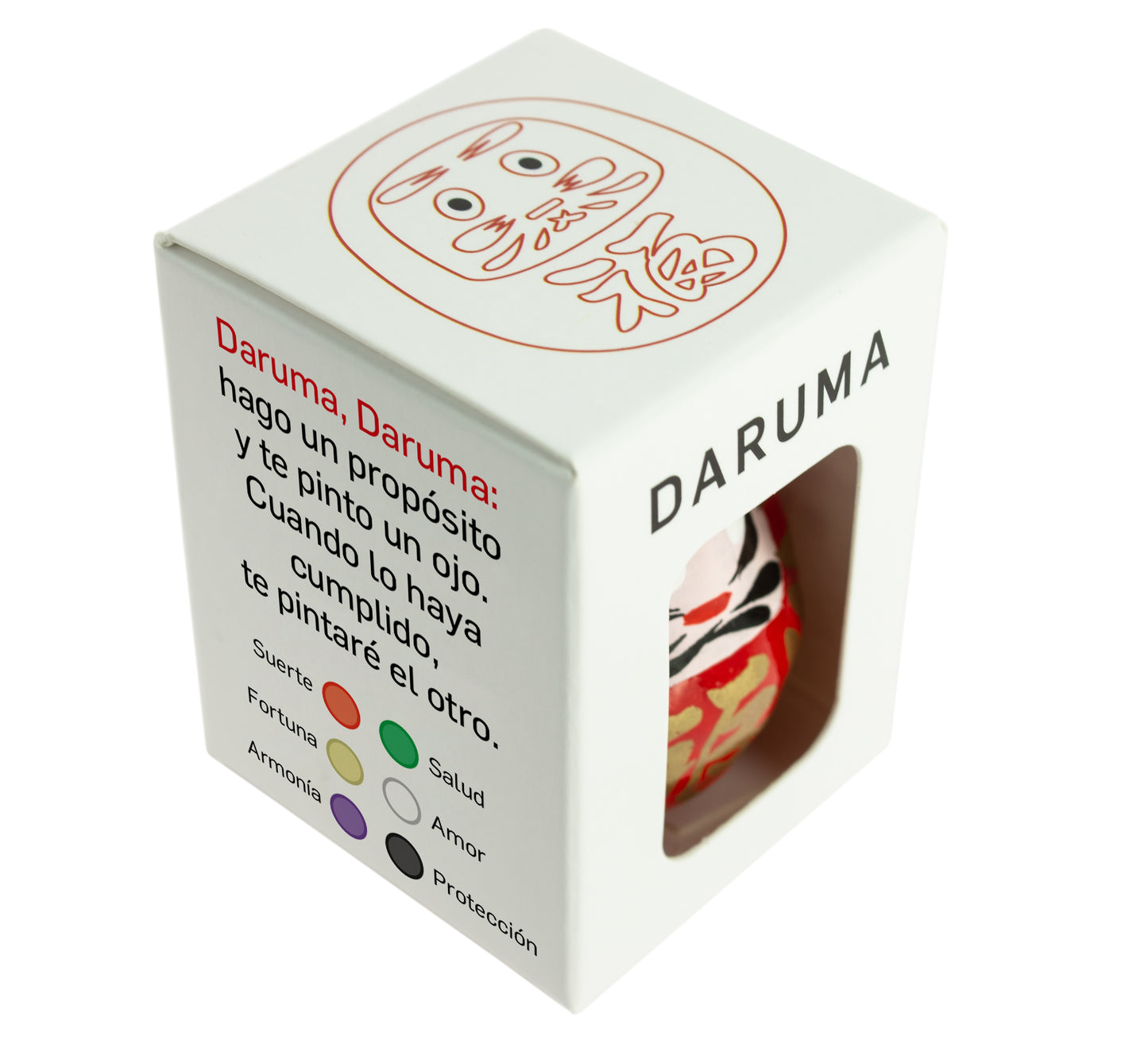 Red Daruma - Good Fortune, Small