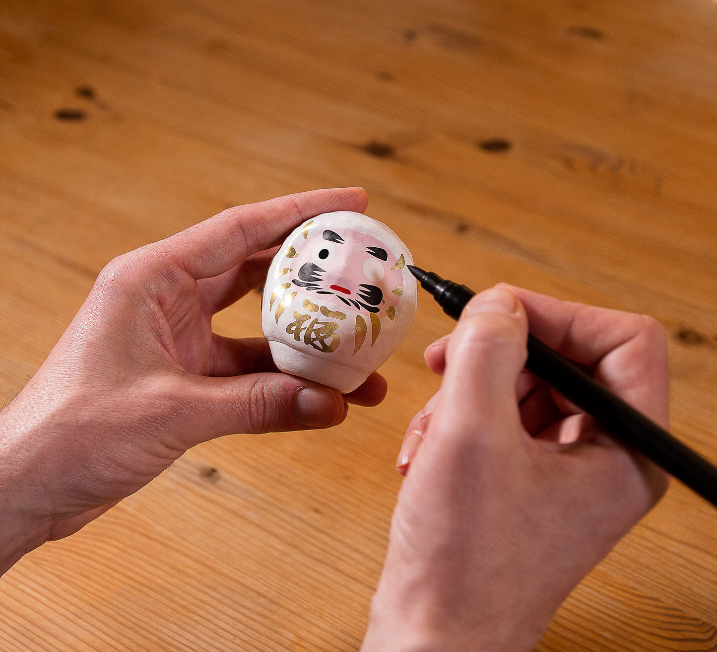 Daruma tradizionale bianco - Amore, Medio