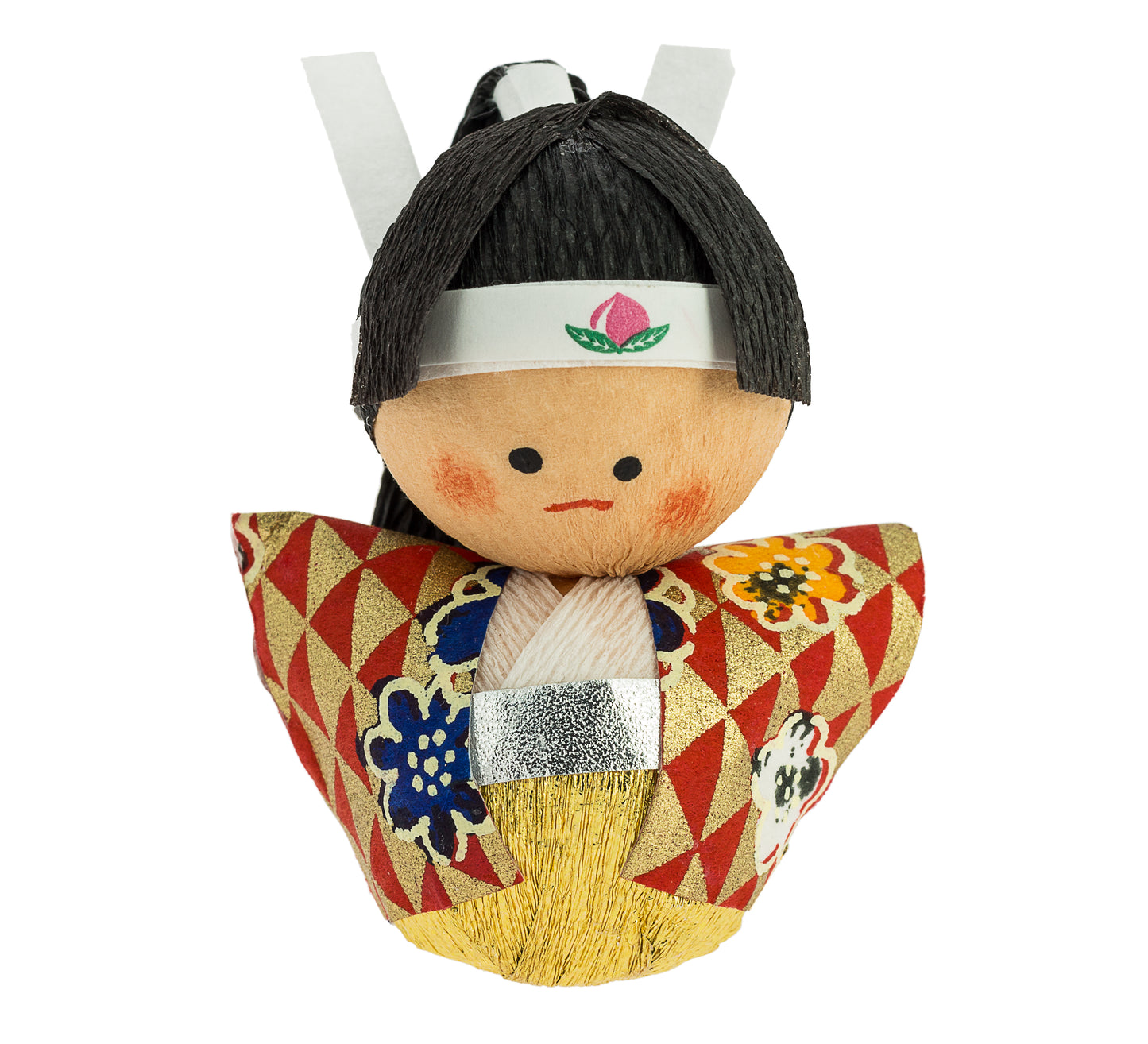 Bambola di peluche Okiagari - Momotaro il coraggioso
