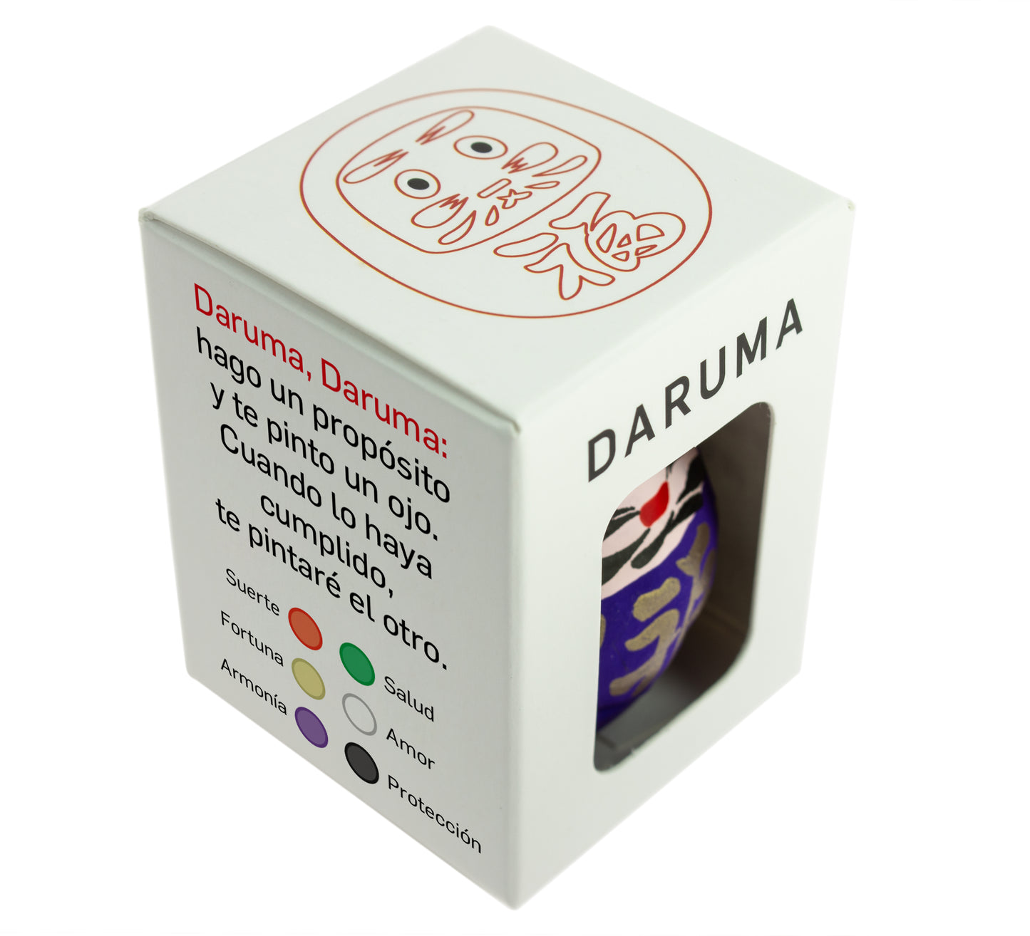 Purple Daruma - Harmony, Small