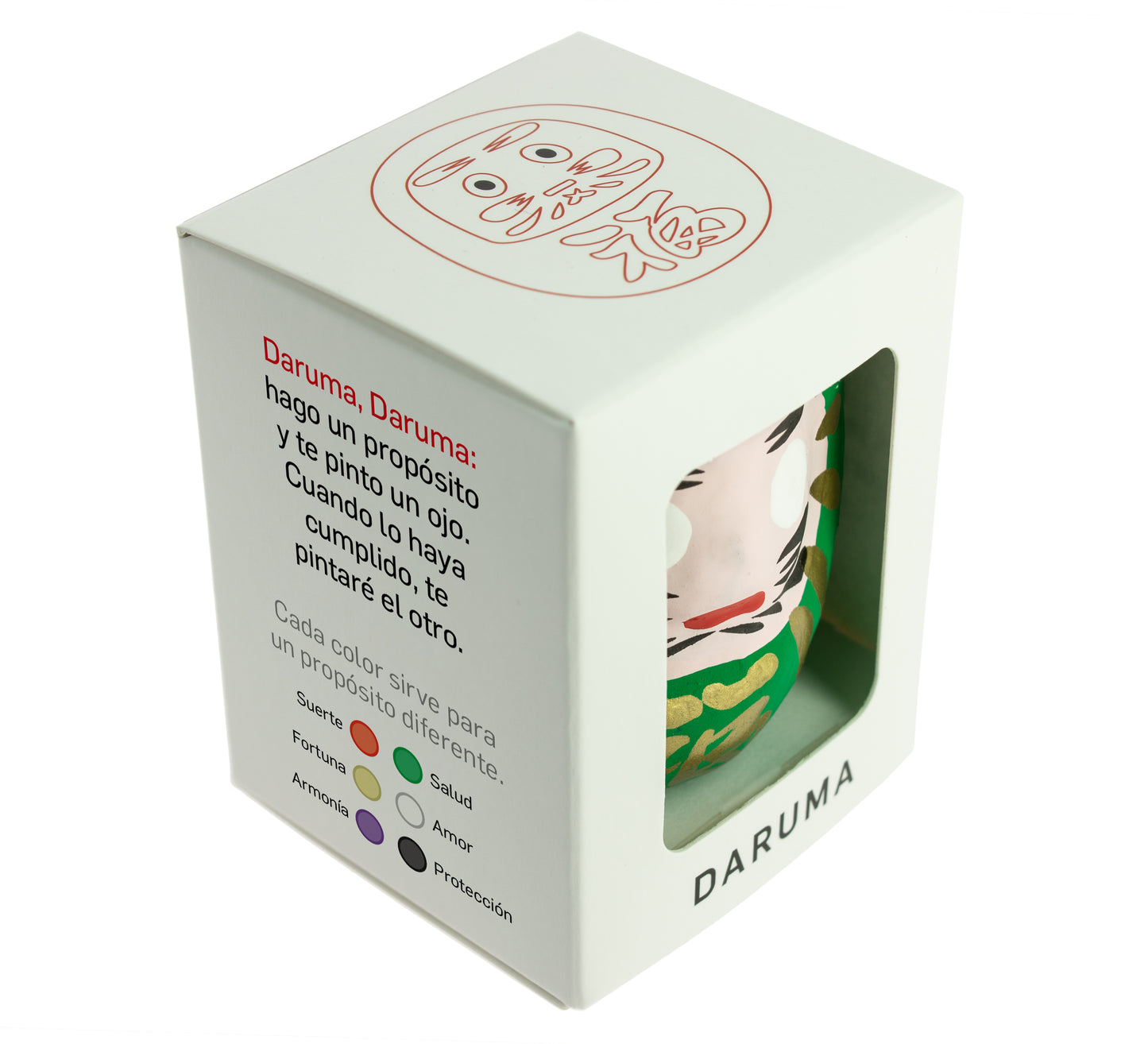Grünes traditionelles Daruma - Gesundheit, Medium