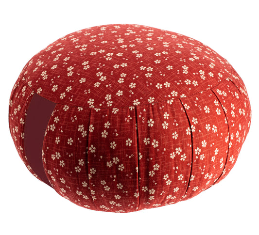 Zafu Rond de Kapok Sakura Grenat