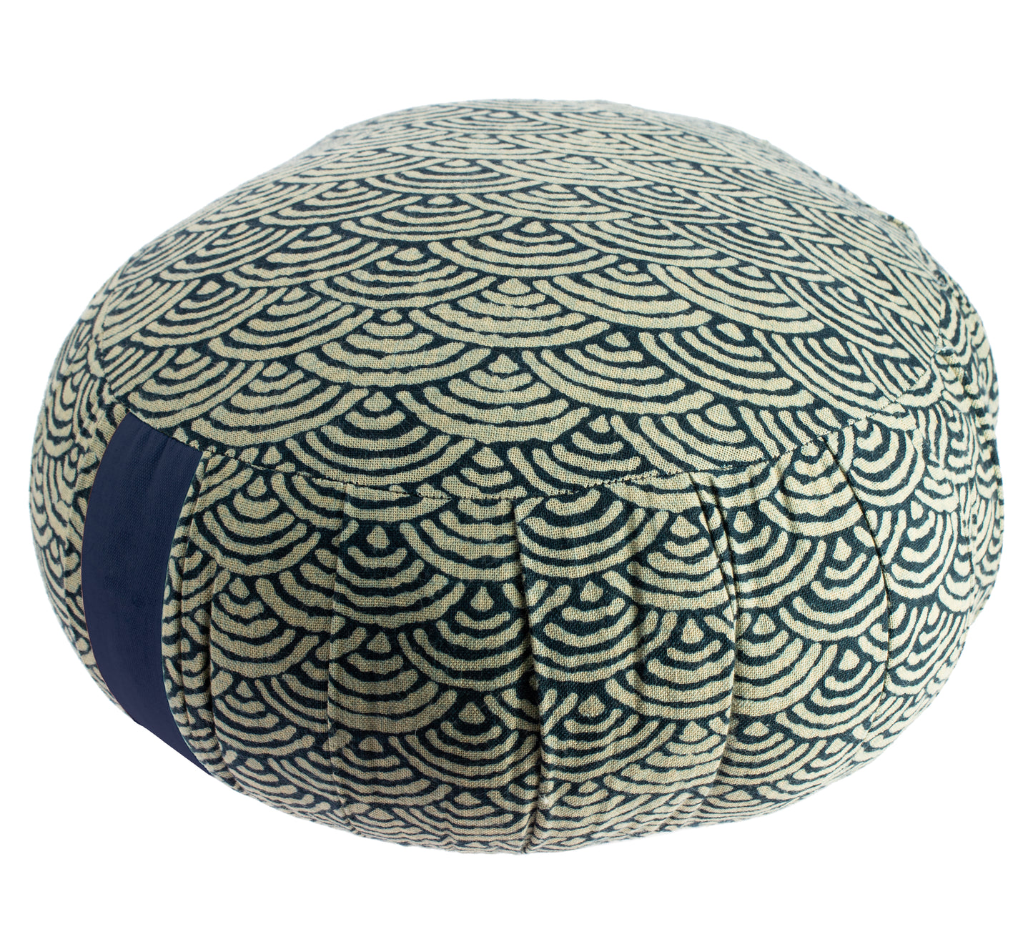 Kapok Round Zafu - Blue Seigaiha