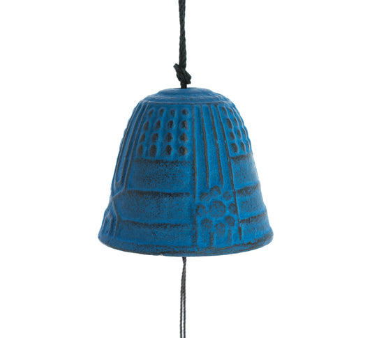 Iwachu Furin Feng Shui Glocke - Blau 4,5 cm