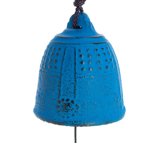 Iwachu Furin Feng Shui Glocke - Blau 5,5 cm