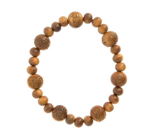 Bracelet-mala Nenju Bonne Fortune Santal