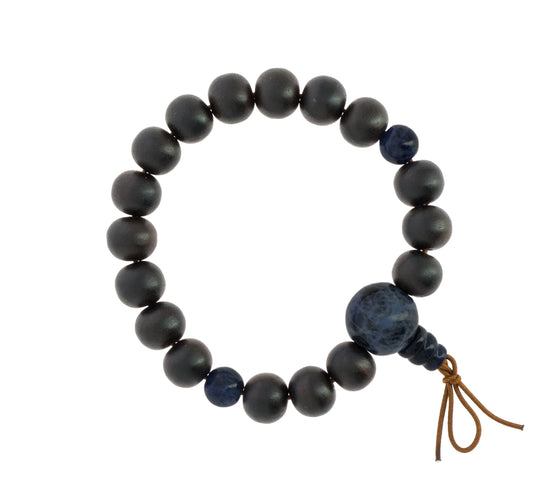 Bracelet-mala Nenju Ébène