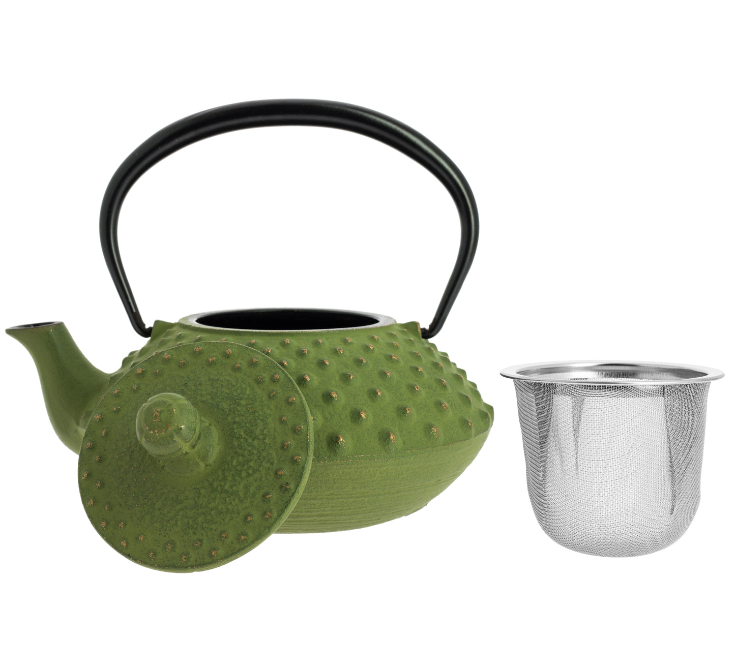 Bule Kanbin Iwachu - Verde Dourado, 350 ml