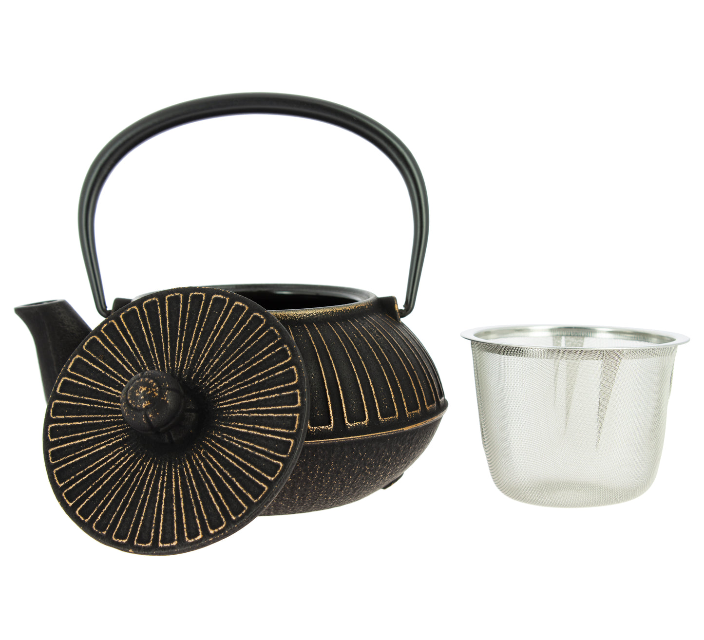 Bule Kiku Iwachu - Preto Dourado, 650 ml