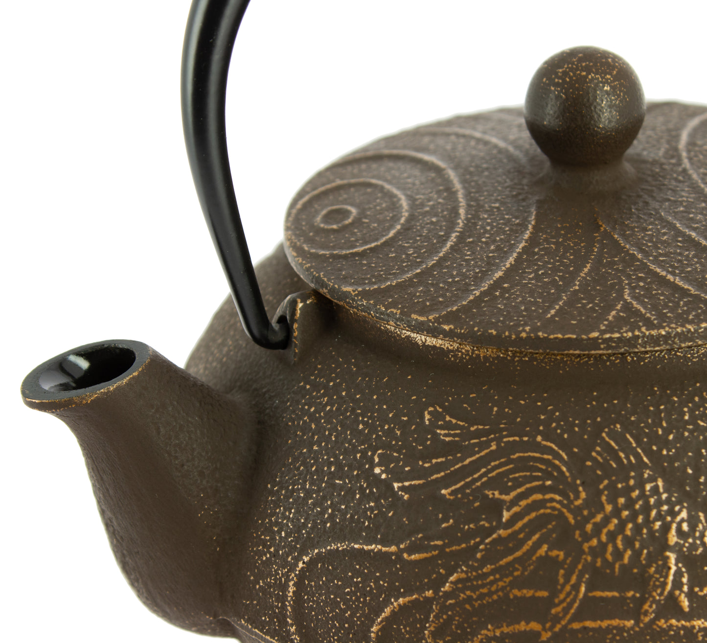 Bule Kingyo Iwachu - Castanho Dourado, 650 ml