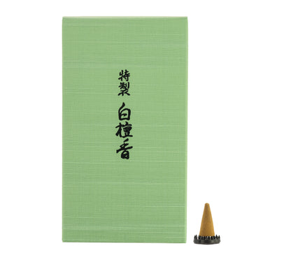 Tokusei Byakudan Incense - Sandalwood, 24 Cones