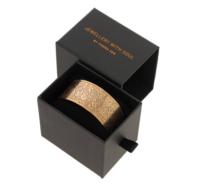 Pulseira de cobre - 8 símbolos auspiciosos, grande