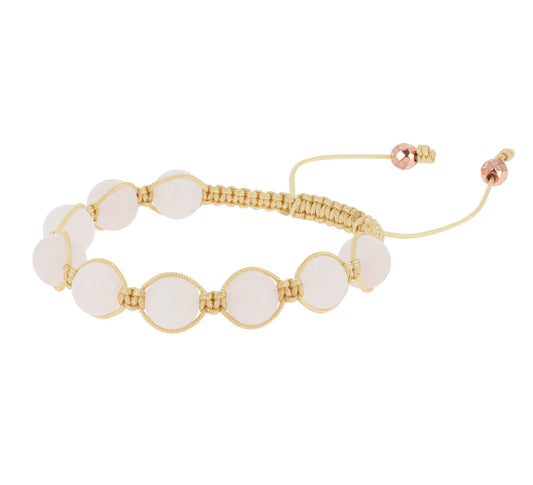 Shambala Bracelet - Matte Rose Quartz