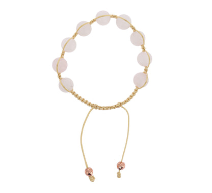 Bracciale Shambala - Quarzo rosa opaco