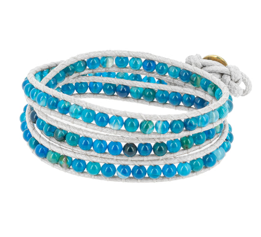 Naga-Armband - Blauer Sardonyx