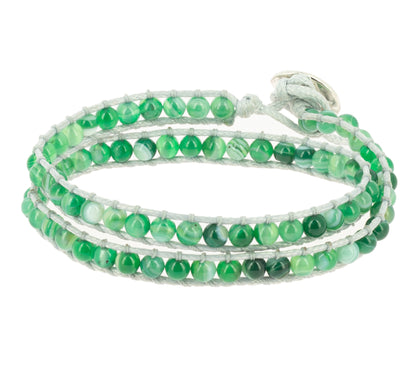 Pulsera Naga Sardónice Verde.