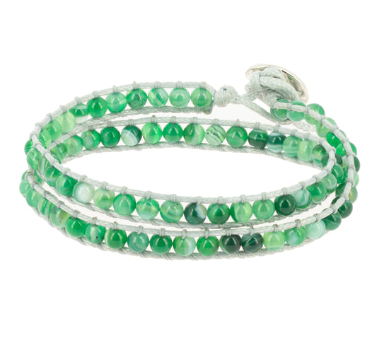 Naga-Armband - Grüner Sardonyx