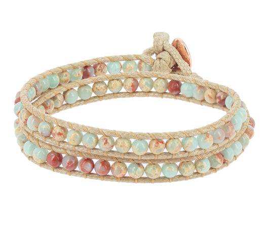 Naga-Armband - Aqua Terra Jaspis