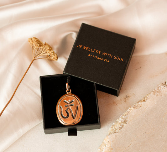 Pendentif Cuivre Om tibétain