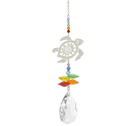 Crystal Fantasy Suncatcher - Turtle of Longevity