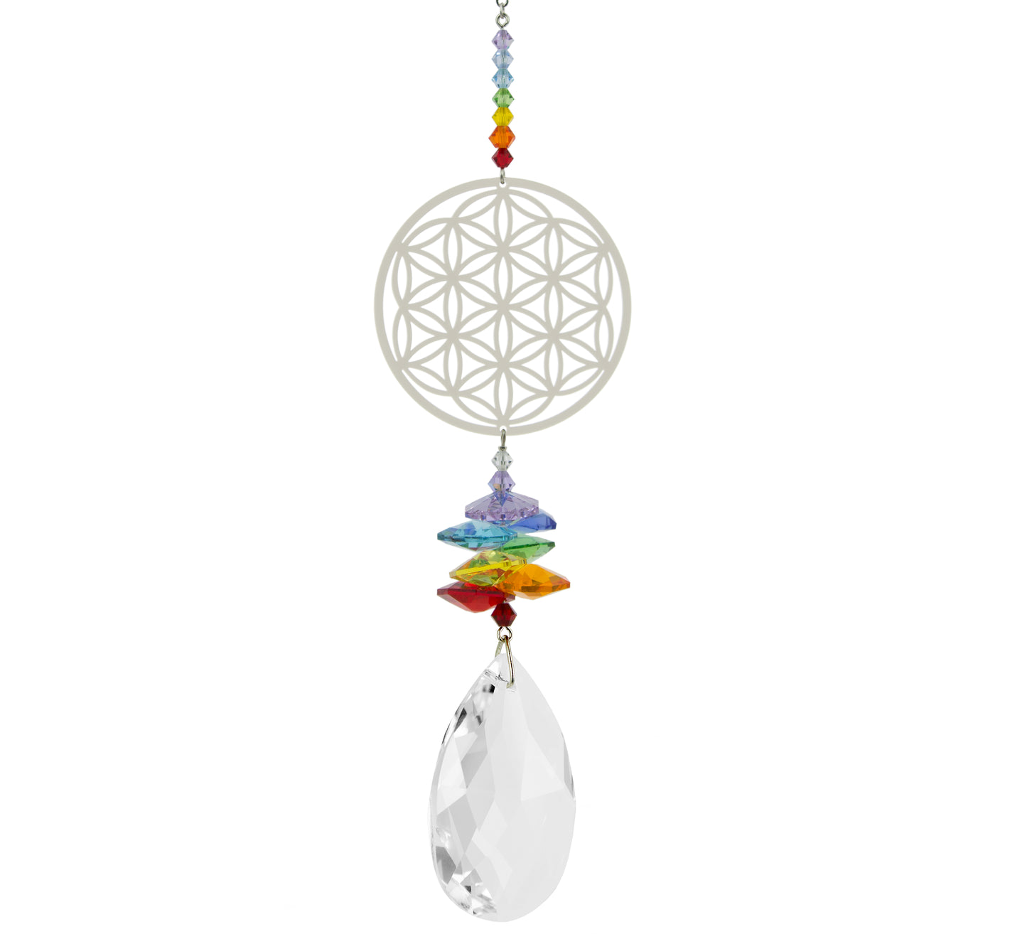 Crystal Fantasy Suncatcher - Flower of Life, Large