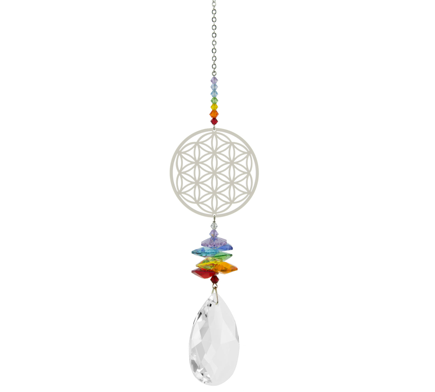 Crystal Fantasy Suncatcher - Flower of Life, Large