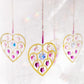 Heart Crystal Suncatcher - Pink