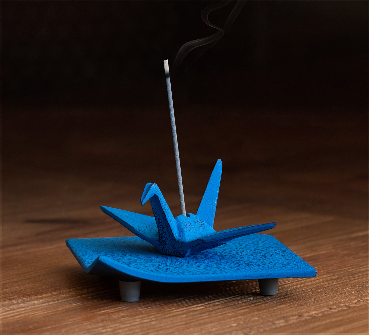 Iwachu Incense Burner - Blue Orizuru