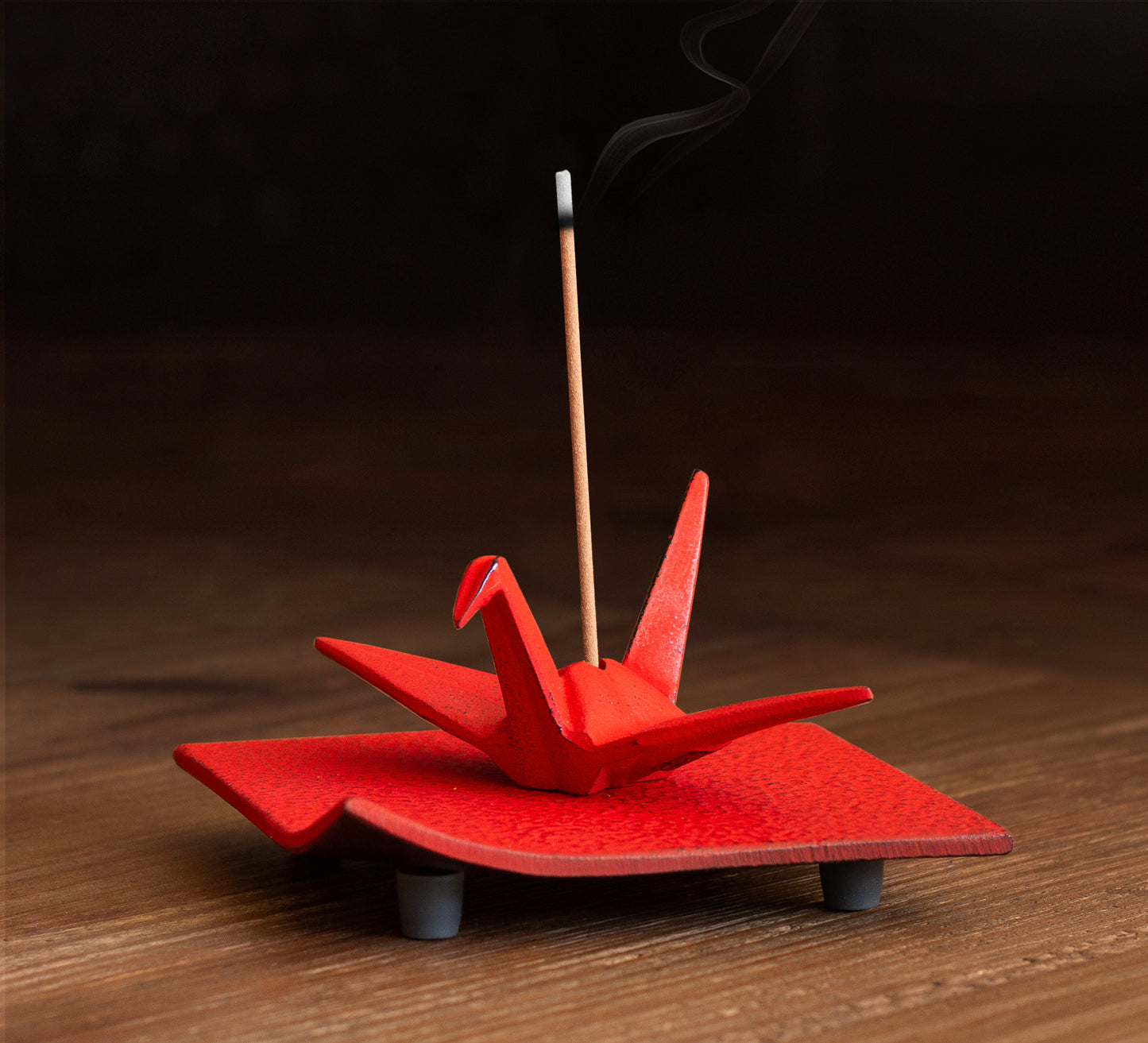 Iwachu Incense Burner - Red Orizuru