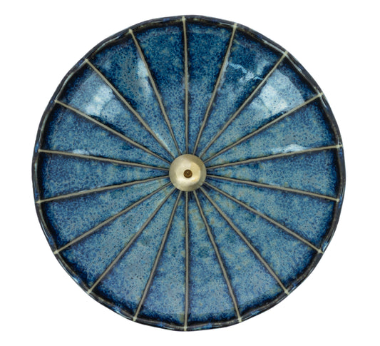 Porte-encens Kiku Bleu