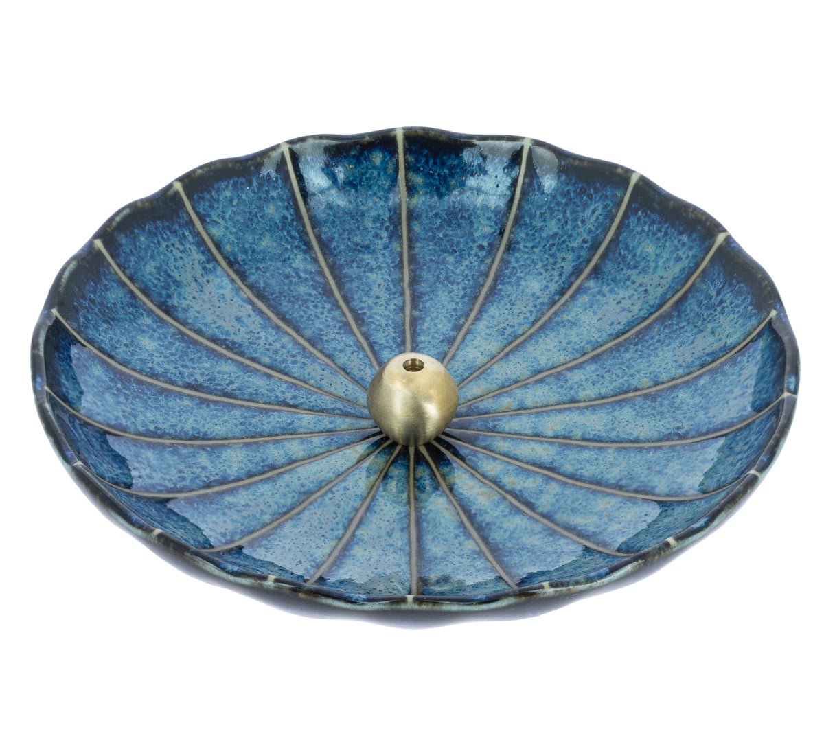 Porte-encens Kiku Bleu