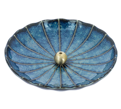 Porte-encens Kiku Bleu