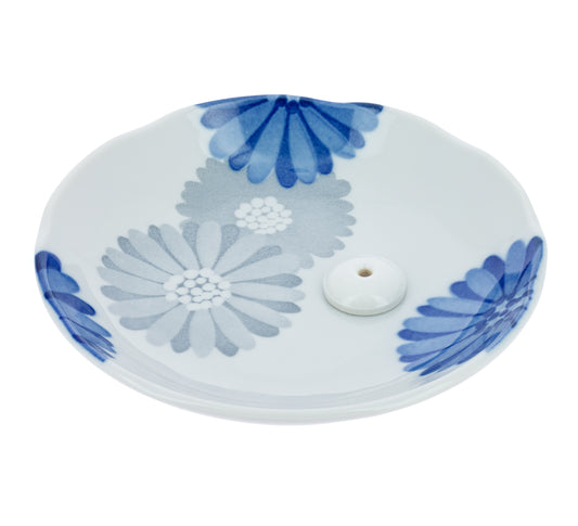 Porte-encens Chrysanthème Bleu