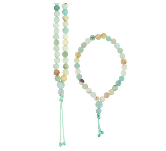 Matte Amazonite Mala and Bracelet-mala