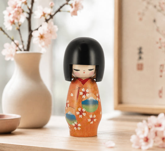 Kokeshi Doll - Kimono, Spring